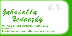 gabriella nedeczky business card